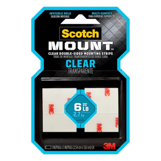12 Packs: 8 ct. (96 total) Scotch&#xAE; Clear Mounting Strips
